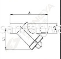 sanitary Y-type welded filter